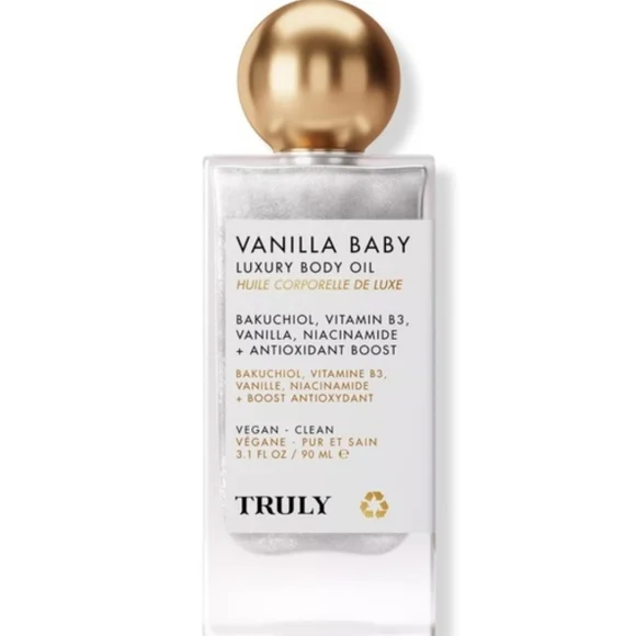 NIB TRULY Beauty Vanilla Baby Luxury Body Oil With Satin Like Finish Treatment - Picture 7 of 7